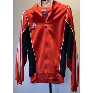 Adidas Vintage Zip-up Medium Jacket with Three Stripes and Logo
